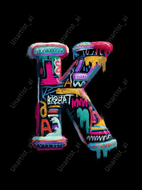 Basquiat Style Bespoke Letter Art