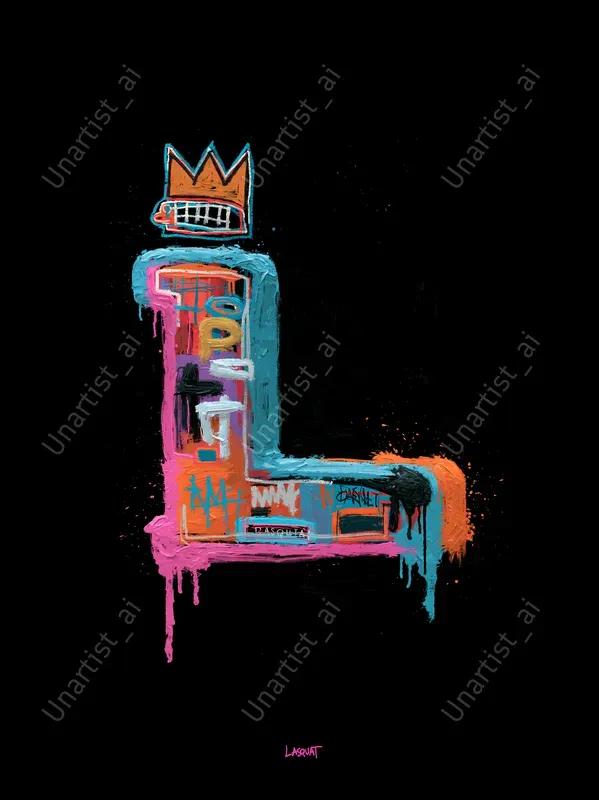 Basquiat Style Bespoke Letter Art
