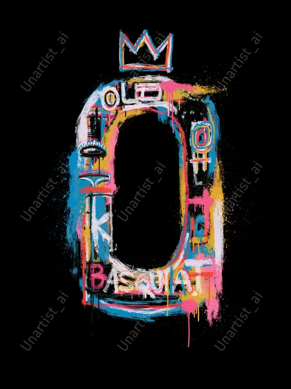 Basquiat Style Bespoke Letter Art