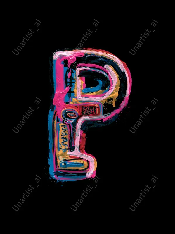 Basquiat Style Bespoke Letter Art
