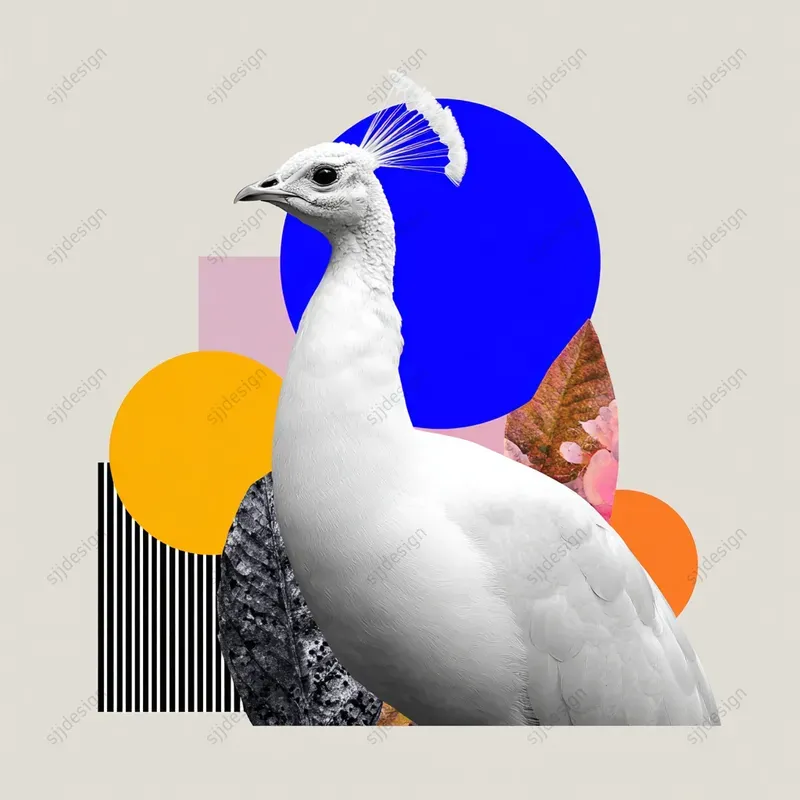 Abstract Geometric Face Collages