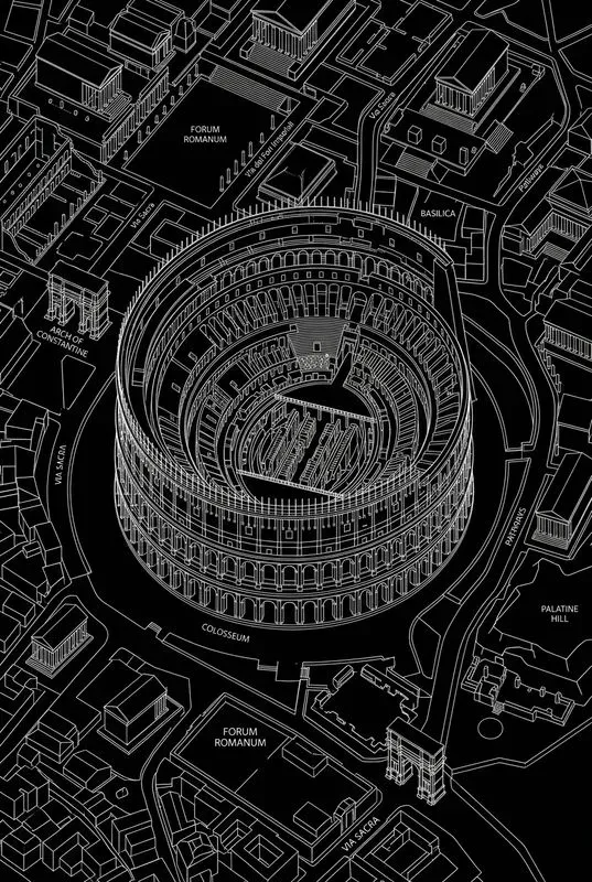 White On Black City Posters
