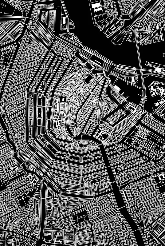 White On Black City Posters