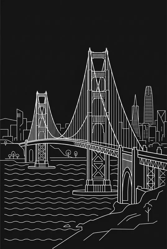 White On Black City Posters