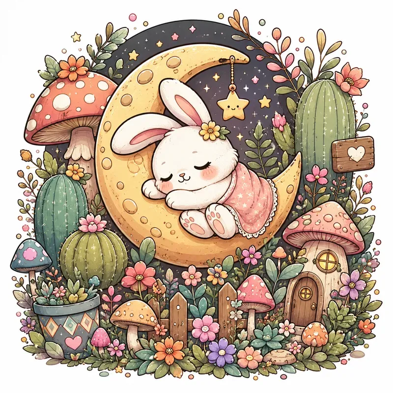Whimsical Kawaii Garden Art