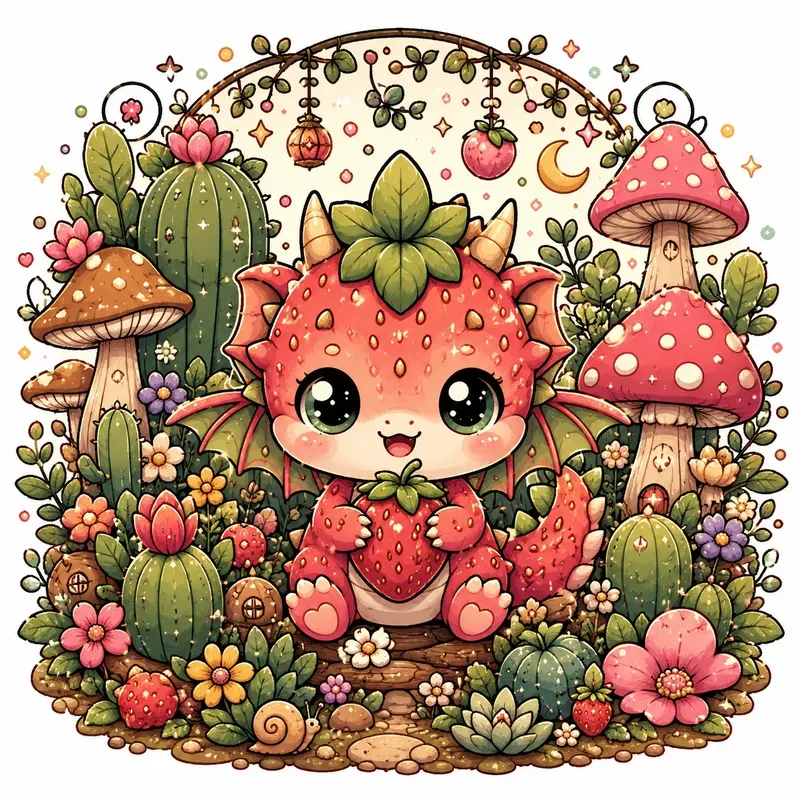 Whimsical Kawaii Garden Art