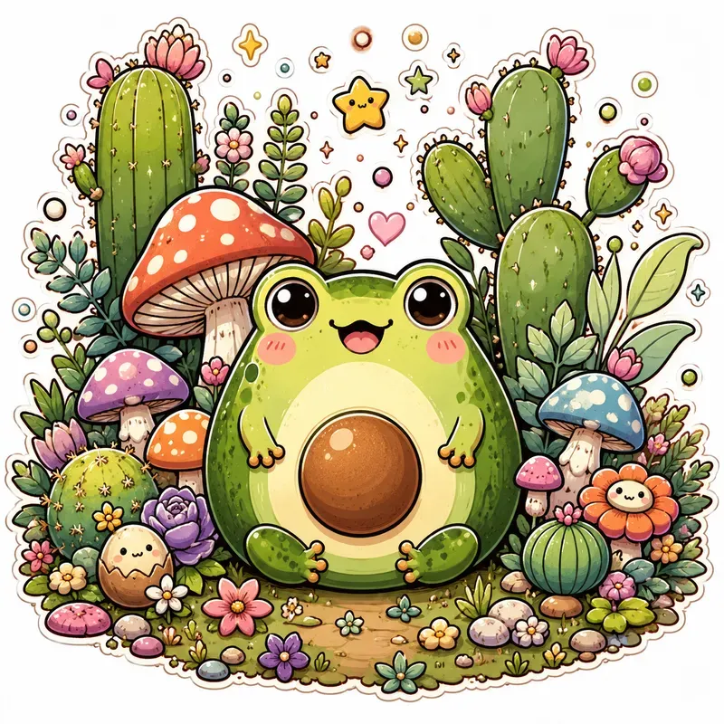 Whimsical Kawaii Garden Art