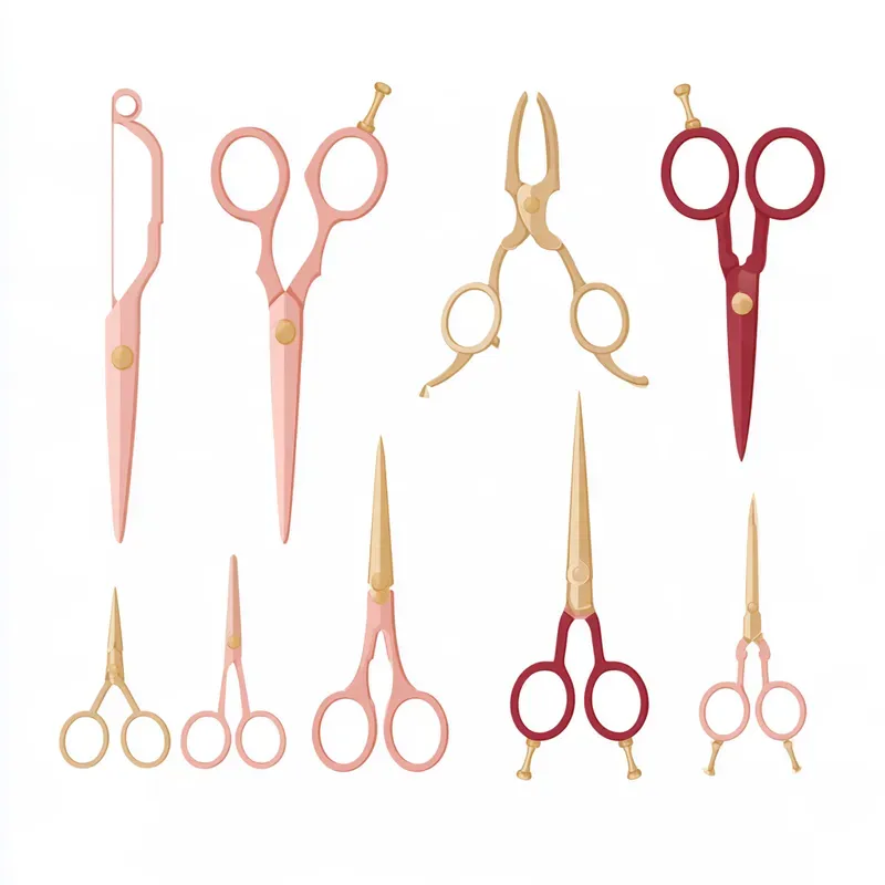 Hair Salon Tools Flat Vector Clipart Sets