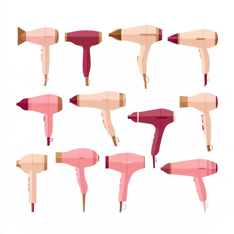 Hair Salon Tools Flat Vector Clipart Sets
