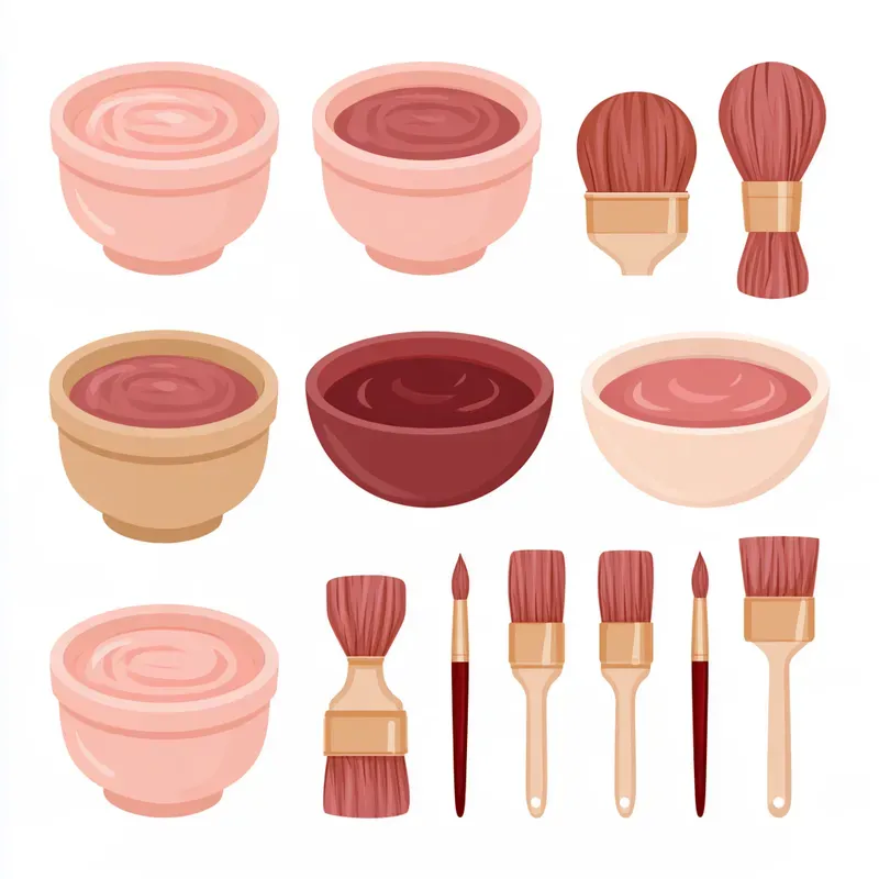 Hair Salon Tools Flat Vector Clipart Sets