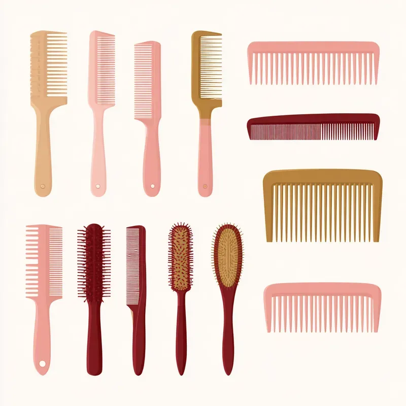 Hair Salon Tools Flat Vector Clipart Sets