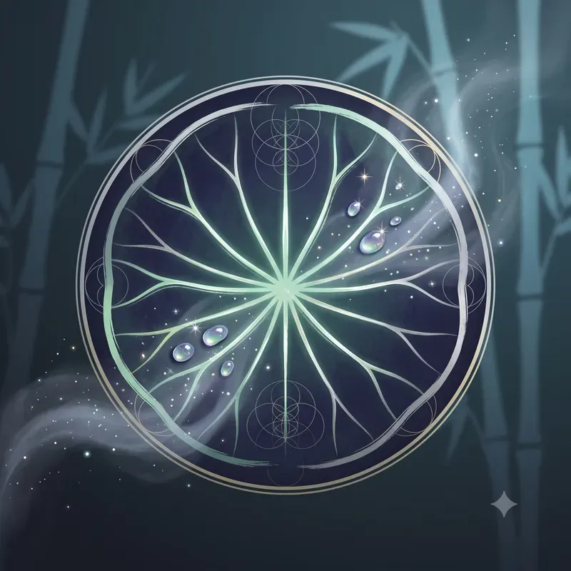 Modern Glowing Mystic Herb Emblems