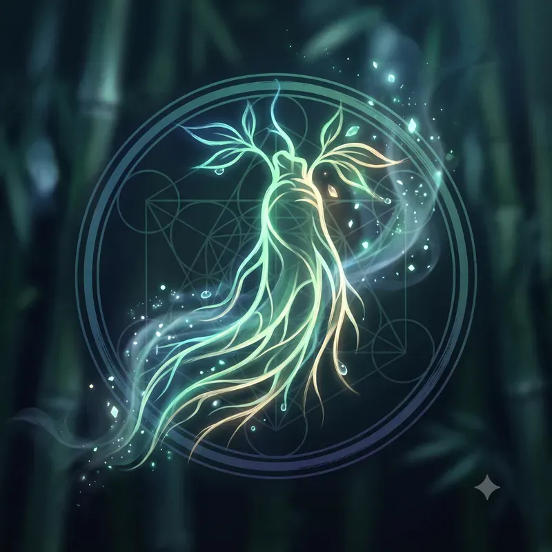 Modern Glowing Mystic Herb Emblems
