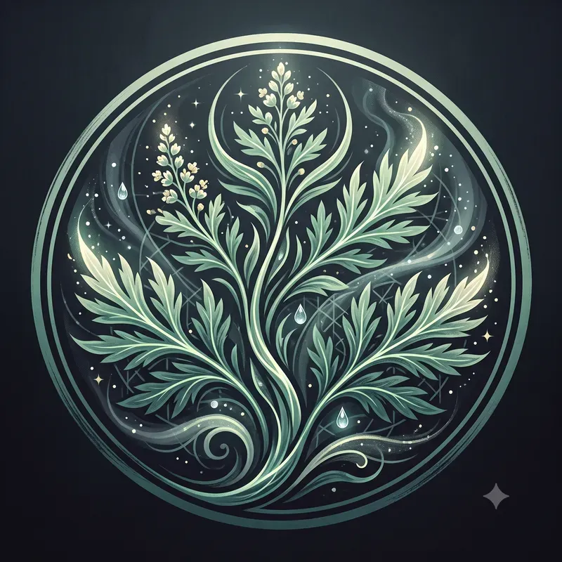 Modern Glowing Mystic Herb Emblems