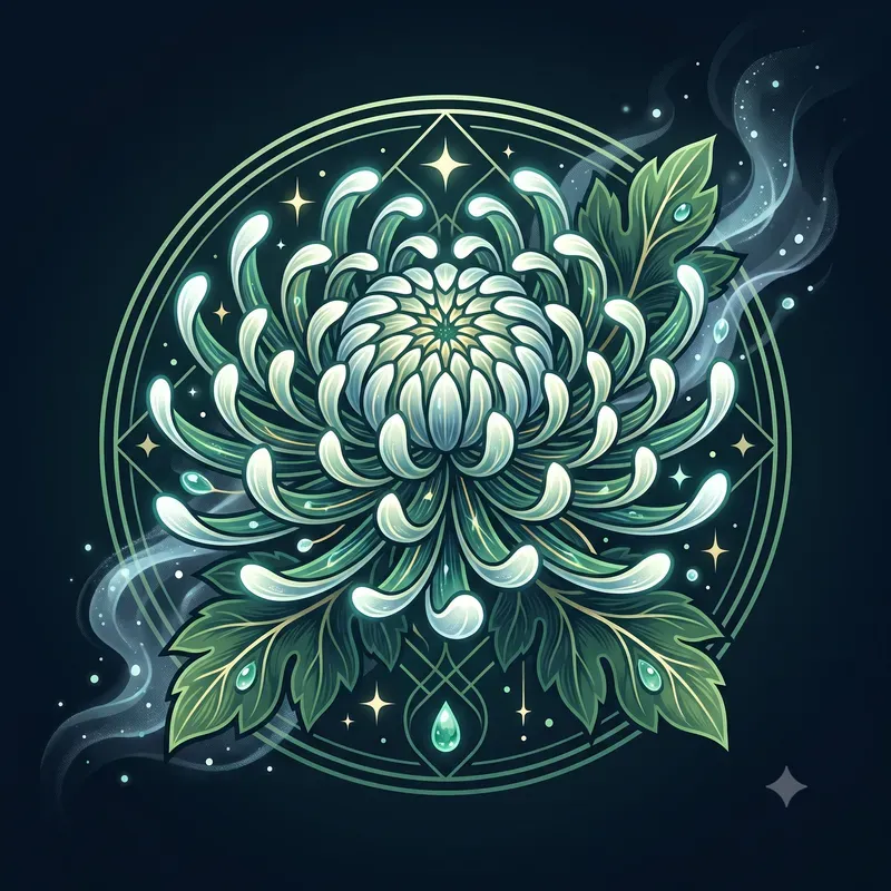 Modern Glowing Mystic Herb Emblems