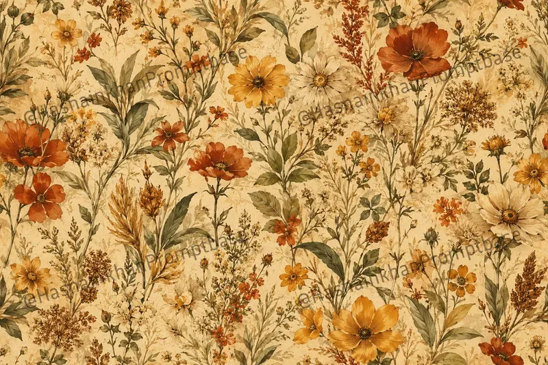 Painted Garden Seamless Floral Patterns