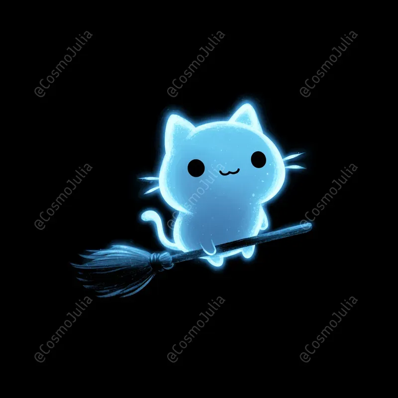 Cute Glowing Halloween Characters