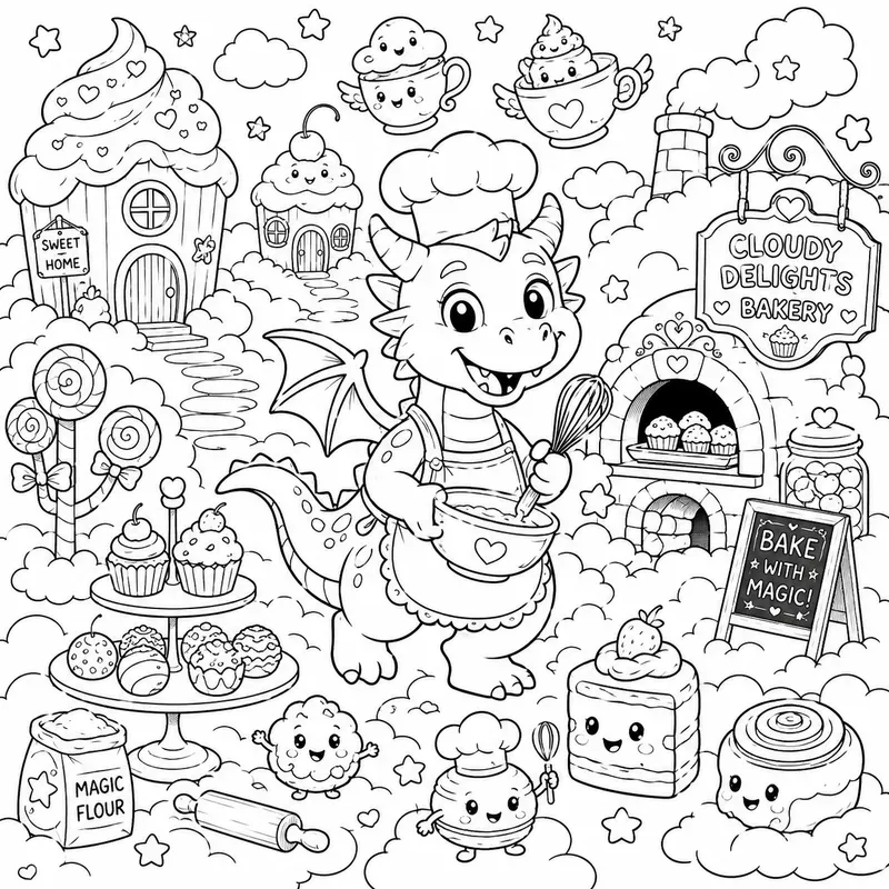 Whimsical Storybook Coloring Worlds
