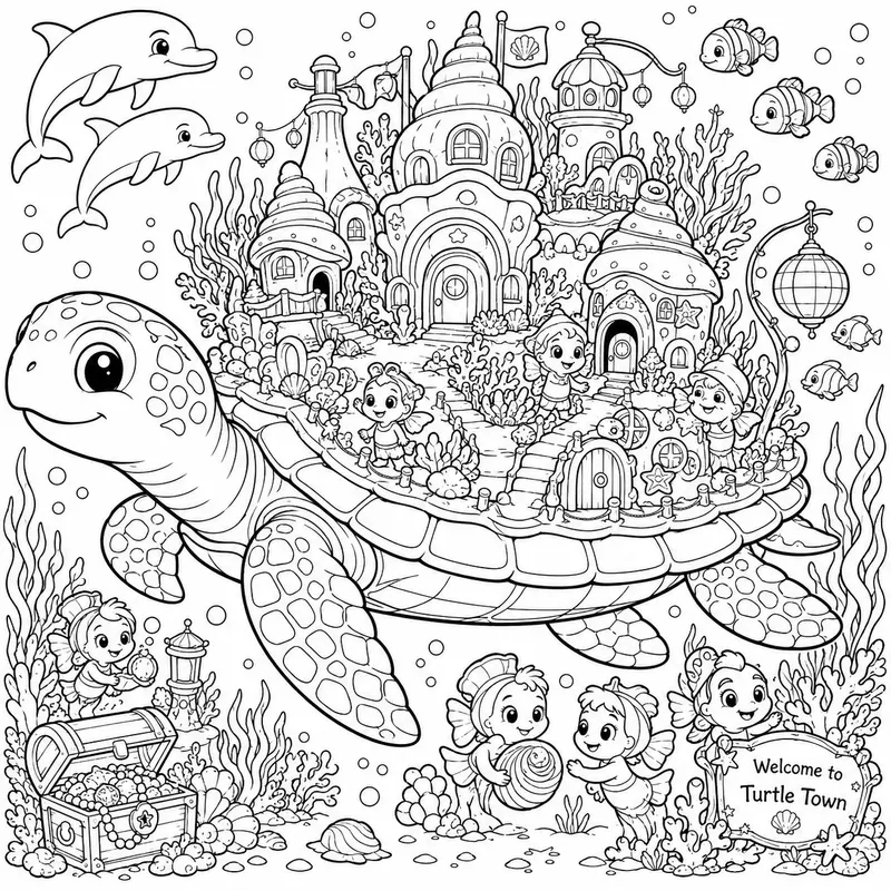 Whimsical Storybook Coloring Worlds