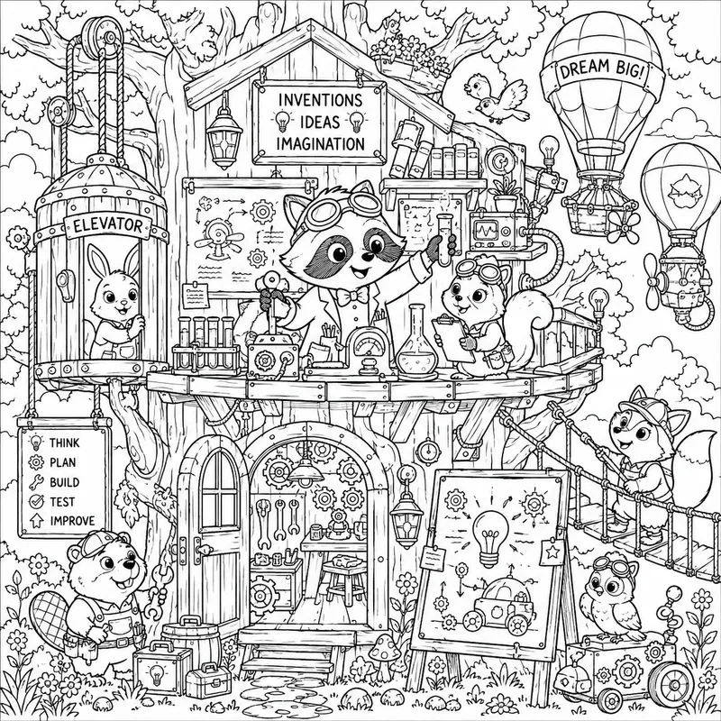 Whimsical Storybook Coloring Worlds