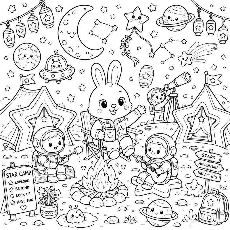 Whimsical Storybook Coloring Worlds