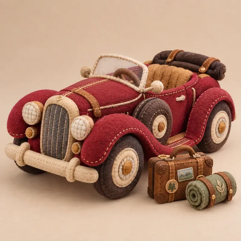 Retro Vehicle Sewn Plushie Generator