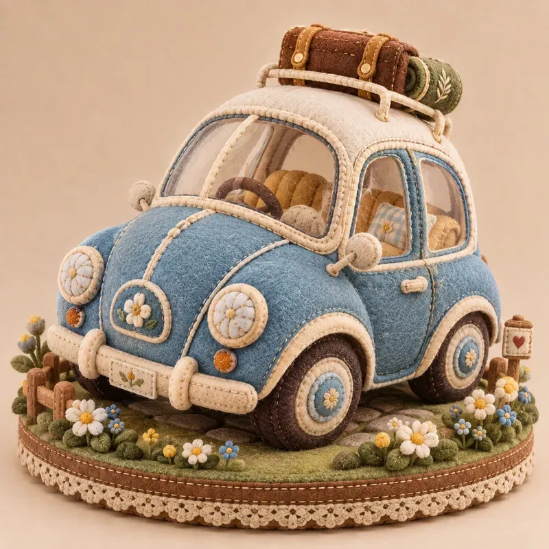 Retro Vehicle Sewn Plushie Generator