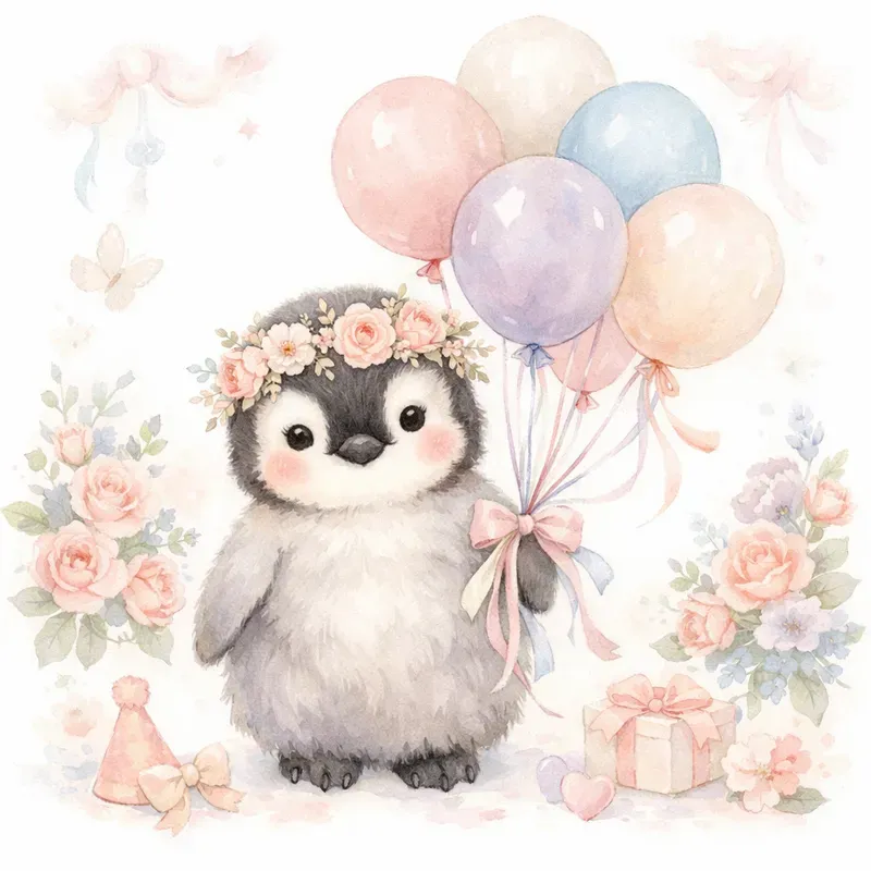 Pastel Vintage Baby Celebration Art
