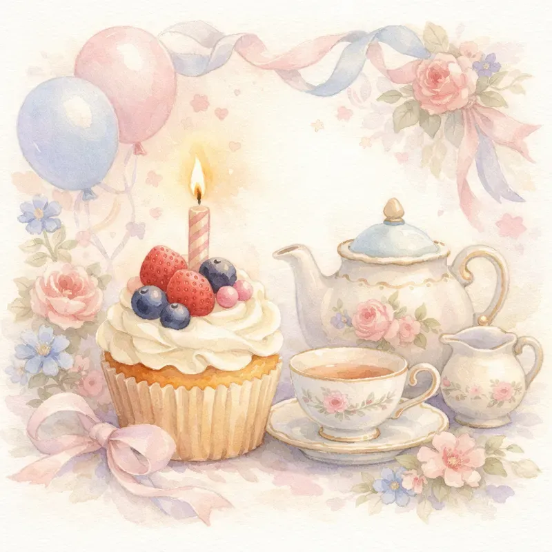 Pastel Vintage Baby Celebration Art
