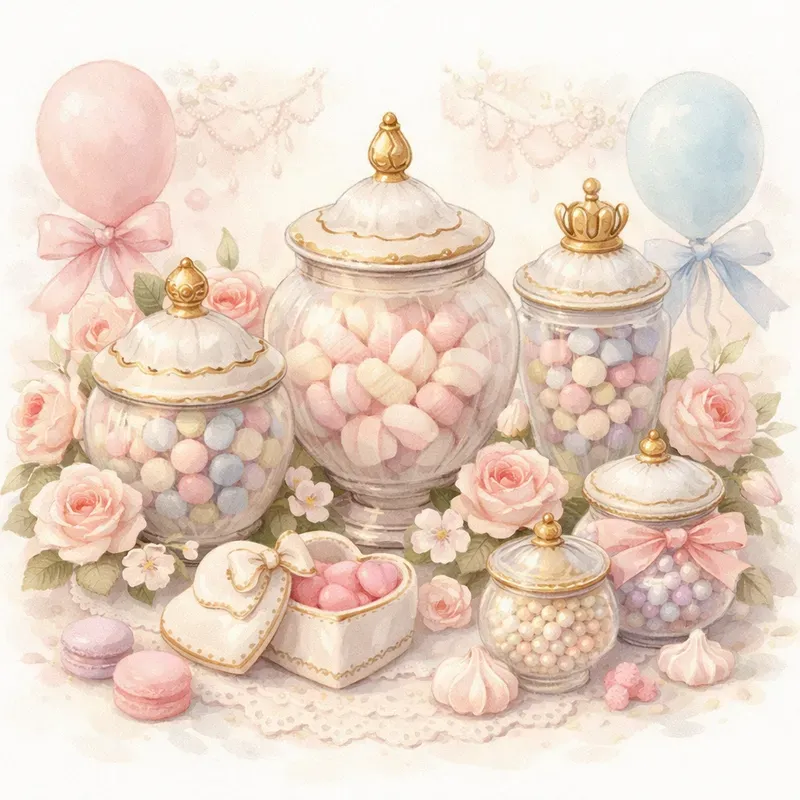 Pastel Vintage Baby Celebration Art