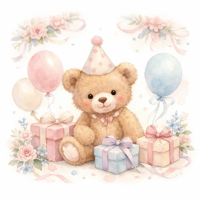 Pastel Vintage Baby Celebration Art