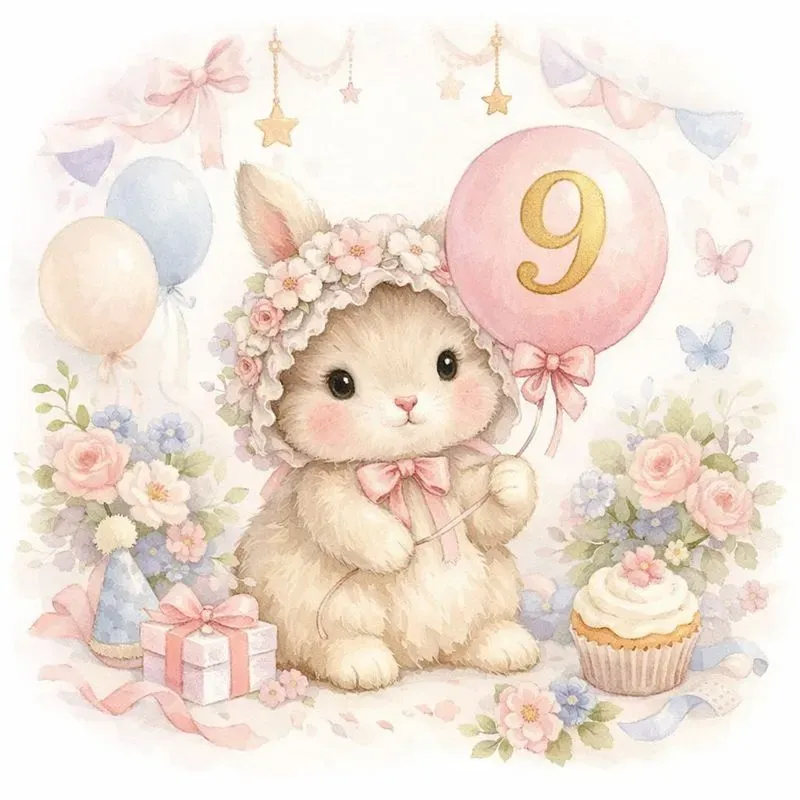 Pastel Vintage Baby Celebration Art