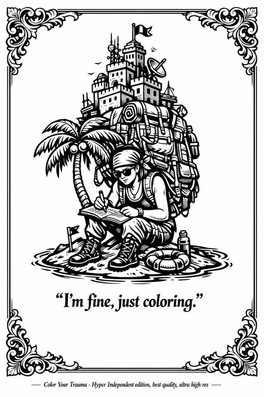 Color Your Trauma Adult Coloring Humor