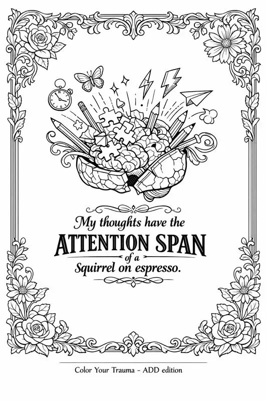 Color Your Trauma Adult Coloring Humor