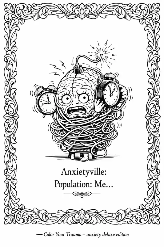 Color Your Trauma Adult Coloring Humor