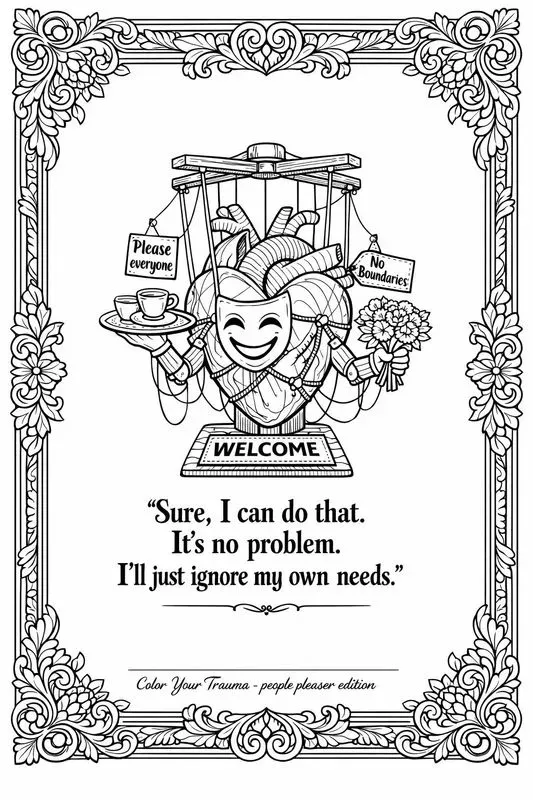 Color Your Trauma Adult Coloring Humor