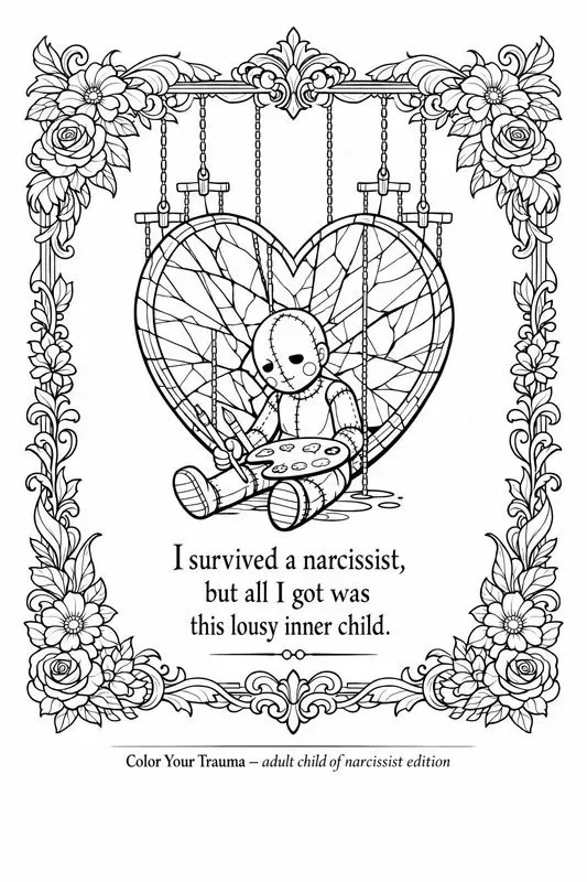 Color Your Trauma Adult Coloring Humor