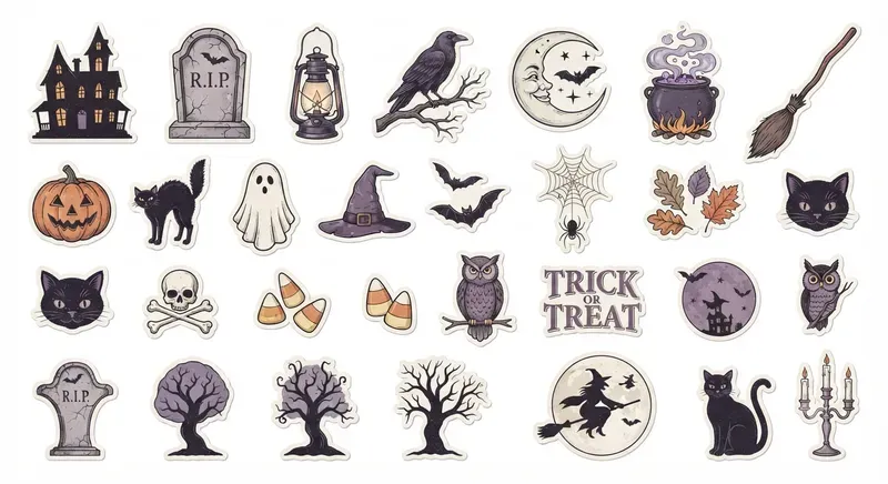 Classic Vintage Halloween Clipart Sheets