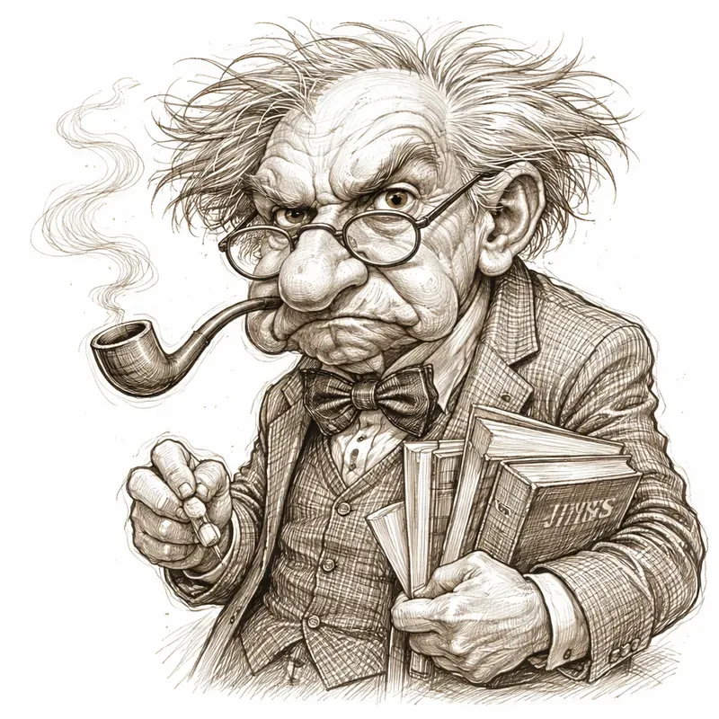 Stylized Pencil Caricature Portrait Art