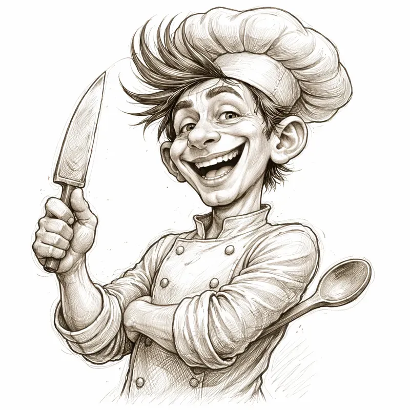 Stylized Pencil Caricature Portrait Art