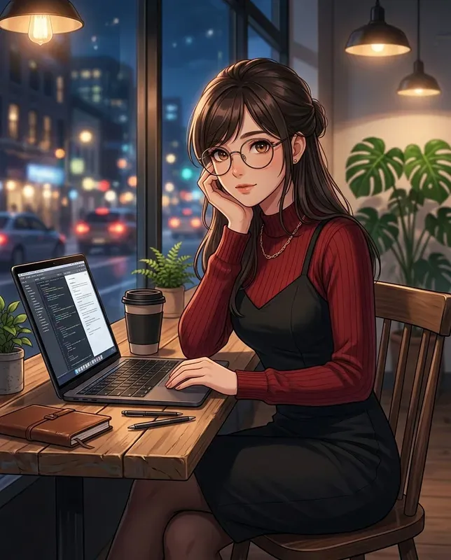 Cozy Coffee Aesthetic Anime Girls