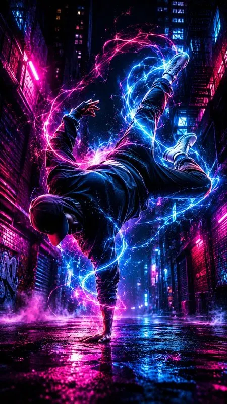 Dynamic Neon Dance Posters
