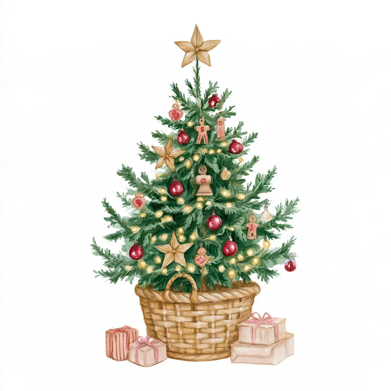 Christmas Eve At Grandmas Watercolors