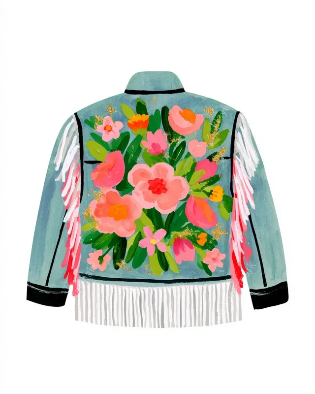 Preppy Floral Cowgirl Clipart