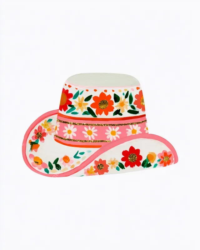 Preppy Floral Cowgirl Clipart