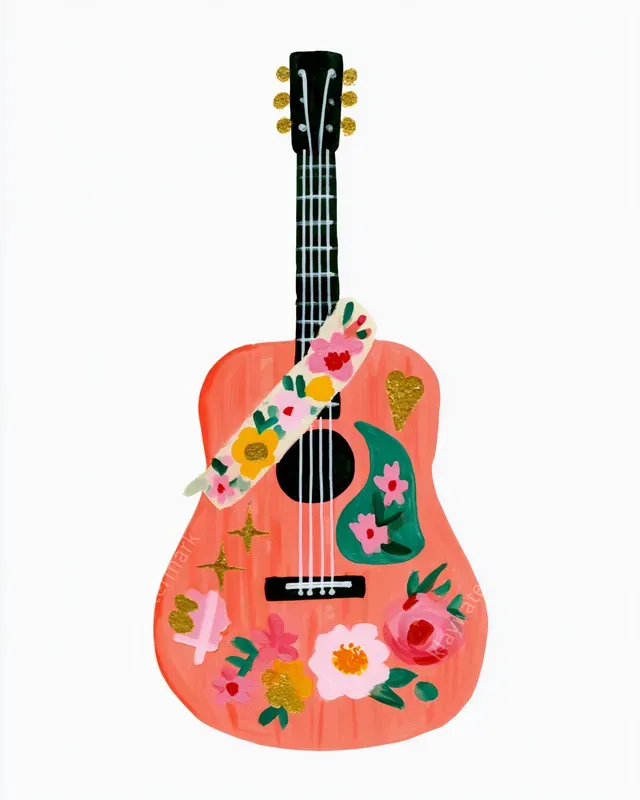 Preppy Floral Cowgirl Clipart