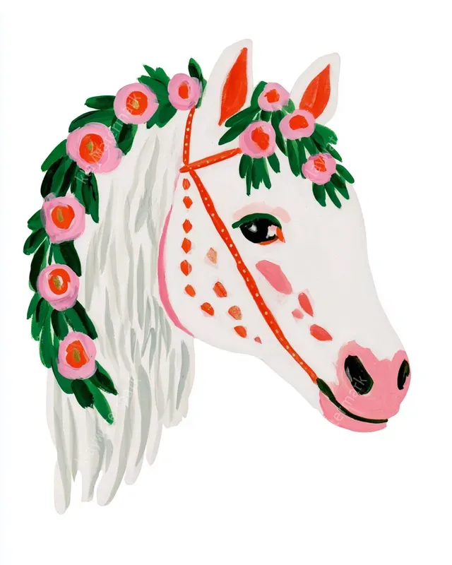 Preppy Floral Cowgirl Clipart