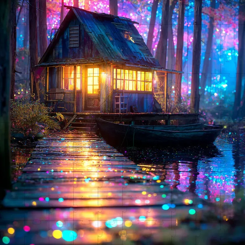 Photo Neon Bokeh Sparkle Dreams