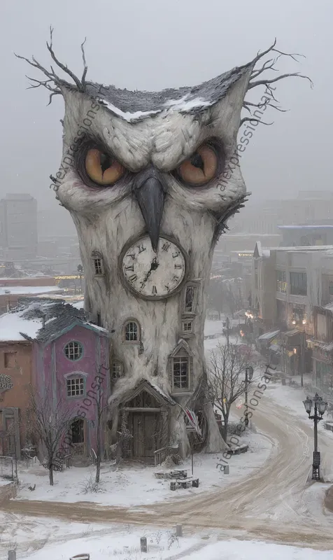 Surreal Cinematic Sculptural Landmarks
