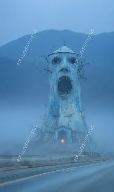 Surreal Cinematic Sculptural Landmarks